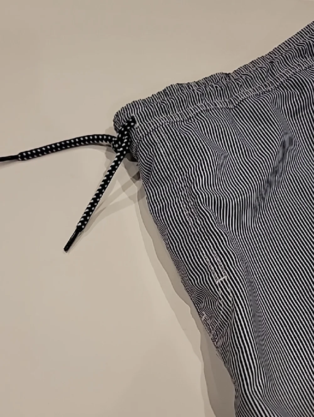 Nordstrom Pinstripe Swim Trunks Navy White XL